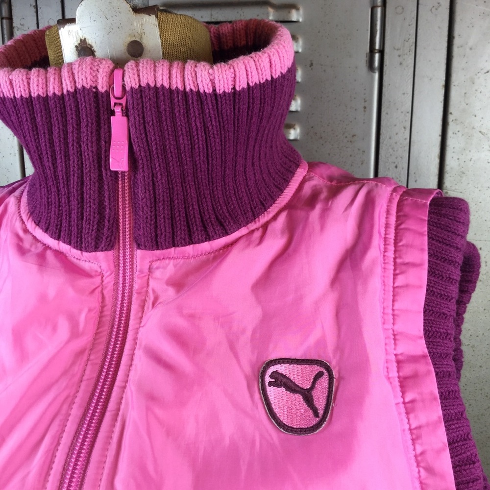 Puma Fall Vest with Knit Collar and Waistband.